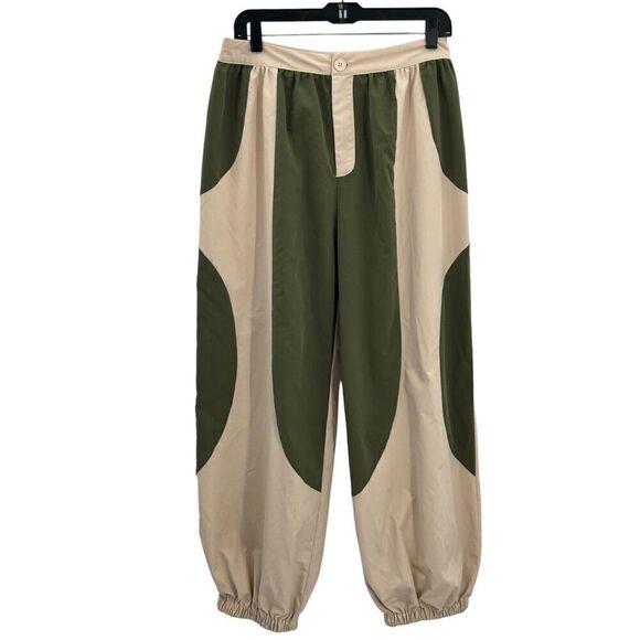 Cider Woven Patchy Jogger Pant Cream Green Size Large0 - Picture 5 of 16
